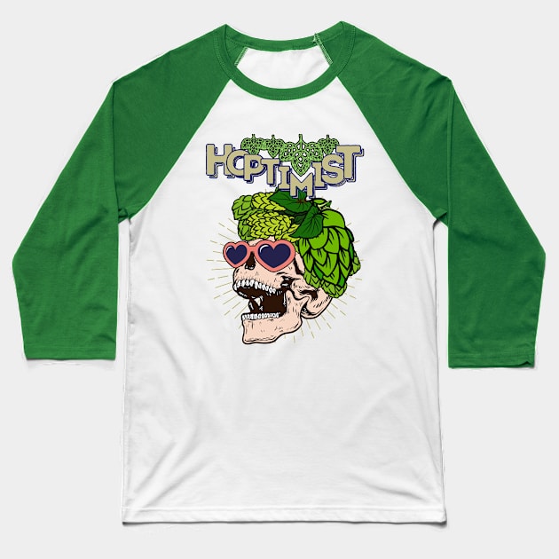 Hoptimist 2 - Funny Beer Baseball T-Shirt by SEIKA by FP